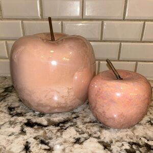 Blush Ceramic Apple Pair
